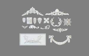 花朵、雪花造型的石膏雕花欧式构件