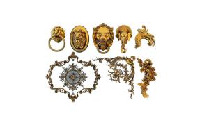 欧式铜制狮子头、大象头门环