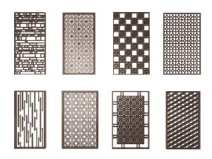 现代花朵错落排列屏风隔断3d模型 现代花朵错落排列屏风隔断
