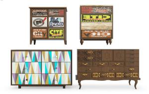 工业风字母装饰玄关柜3d模型 工业风字母装饰玄关柜