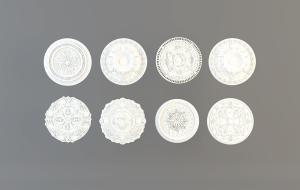 欧式构件之圆形石膏雕花