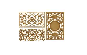 欧式方形雕花花格拼接隔断