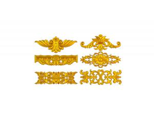 金色花卉枝叶雕花欧式构件