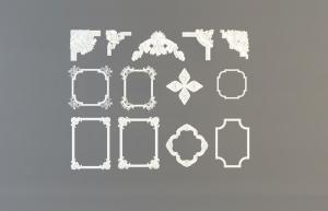 装饰直角的雕花欧式构件