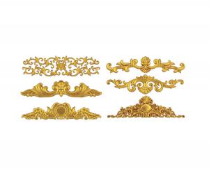 枝叶缠绕卷曲的雕花欧式构件