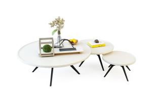 现代黑色支架白色台面圆形茶几3d模型 现代黑色支架白色台面圆形茶几