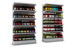 超市简易可调节高度金属货架