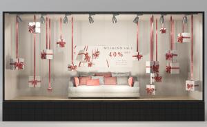 商场购物广场家纺、礼盒橱窗