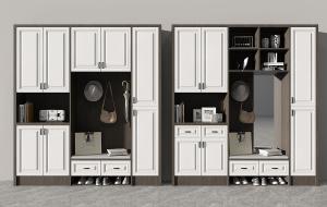 简欧撞色玄关柜