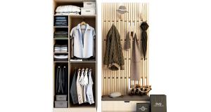 现代实木衣柜、个性玄关收纳卡座