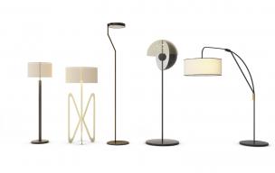 现代金属支架可开合灯罩落地灯