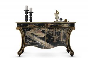 新中式名画装饰玄关柜、摆件组合3d模型 新中式名画装饰玄关柜、摆件组合