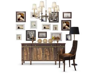 美式装饰原木纹理玄关柜、休闲椅和落地灯组合3d模型 美式装饰原木纹理玄关柜、休闲椅和落地灯组合