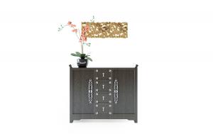 中式古典深实木玄关柜、花盆组合3d模型 中式古典深实木玄关柜、花盆组合