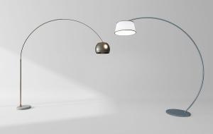 现代鞠躬造型金属支架落地灯