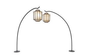 中式弯曲支架灯笼造型落地灯