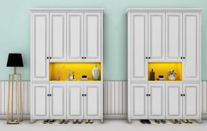 简欧玄关柜衣柜、落地灯