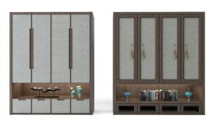 新中式衣柜、收纳展示柜组合