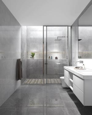 高级灰装饰的现代简约卫生间