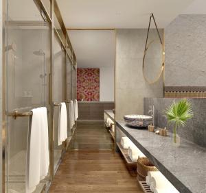 带有民族风情的现代轻奢卫生间