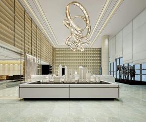 装饰马雕塑的现代售楼处