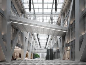 连接现代商场的天桥过道