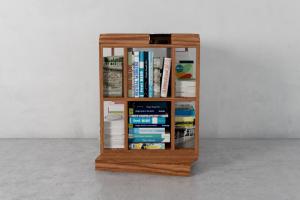 不规则实木书架