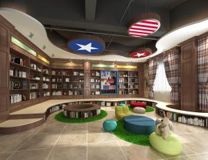 美式田园幼儿园图书室