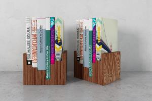 桌面书籍实木整理盒