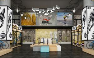 黑白灰为主调的山地车、自行车专卖店