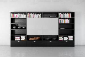 黑白撞色现代书架