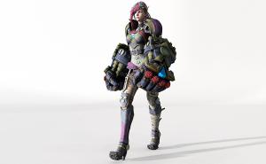 手臂为武器的游戏人物3d模型 手臂为武器的游戏人物