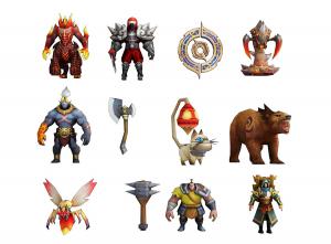 兵器、动物、人物游戏角色