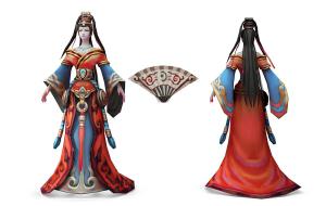 扇子、古装少女游戏人物