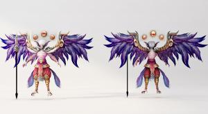 翅膀伸展的游戏人物