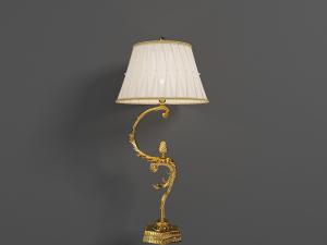 欧式金色雕花灯柱菱形花纹灯罩的台灯