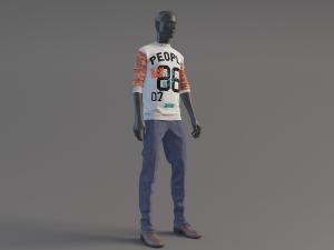 男士休闲卫衣服装模特3d模型 男士休闲卫衣服装模特