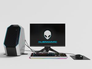 液晶显示屏、个性音响和带有彩灯的鼠标键盘