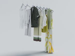 女士连衣裙、上衣夏装服装3d模型 女士连衣裙、上衣夏装服装