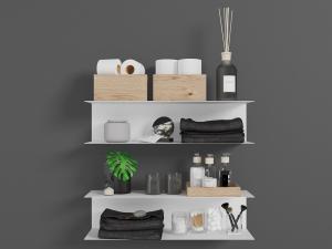 卫生间墙面收纳隔板、卫浴用品