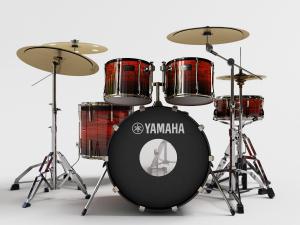 雅马哈五鼓四擦架子鼓、爵士鼓乐器