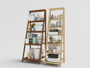 多层卫生间梯形收纳架、卫浴用品