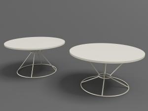 现代圆形金属支撑茶几3d模型 现代圆形金属支撑茶几