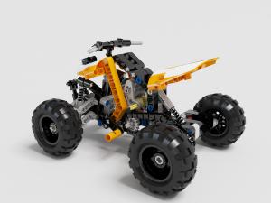 儿童乐高积木拼装玩具工程车