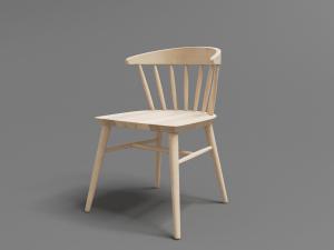 北欧扇状镂空靠背餐椅