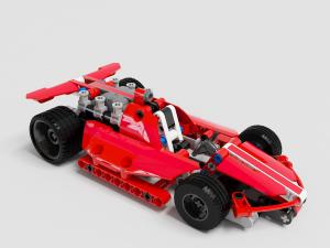 红色带尾翼的儿童玩具车