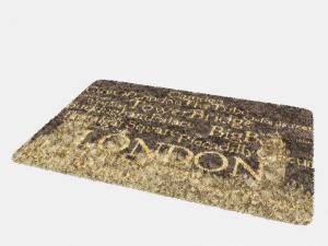 带有字母图案的绒毛地毯3d模型 带有字母图案的绒毛地毯