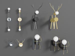 北欧轻奢麋鹿、小人造型壁灯