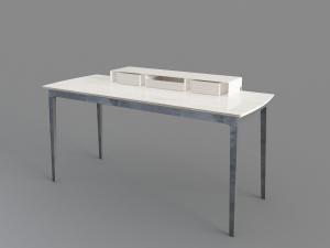 现代轻巧四脚撞色长方形书桌3d模型 现代轻巧四脚撞色长方形书桌
