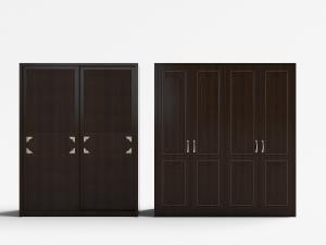 现代深实木推拉柜门和四开门柜门